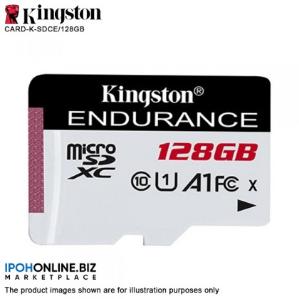 Kingston 128GB High Endurance microSD Memory Card - CCTV Security Body & Dash Cams FHD 95MB/s Read